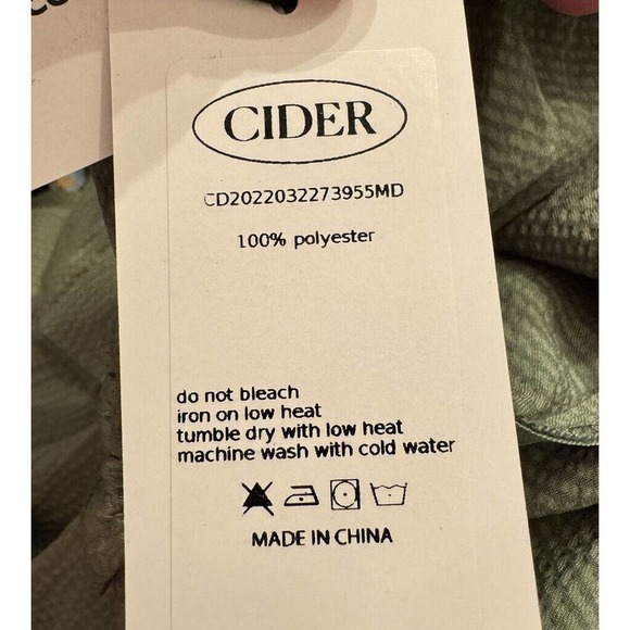 NWT Cider Ruffle Mini Dress Green Size L‎ - Picture 5 of 5
